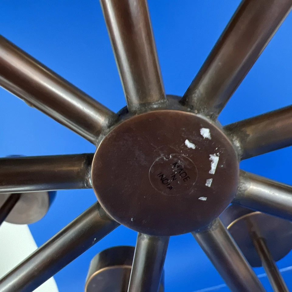 Candelabro de bronce Pottery Barn centro de mesa redondo RETIRADO versátil Foto 4 de 4