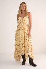 Nastygal Lemon Maxi Dress Womens Going Out Dresses