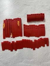 LEGO RED LOT 52 PCS 1X10 1X6 1X4 SLOPE BRICK VARIETY BUILDING PIECES