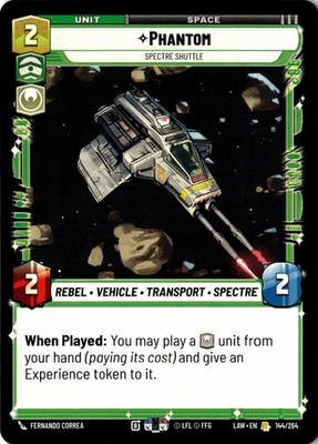 Phantom - Spectre Shuttle NM/M R 144/264 A Lawless Time Star Wars Unlimited