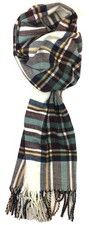 Plaid Check and Solid Cashmere Feel Winter Scarf Warm Scarfs Cold Weather Acc...