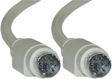 PS/2 Cable, Keyboard/Mouse, Ps/2 Minidin6 Male, 6 Conductor, Straight, 6 Foot