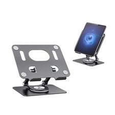 Swivel Tablet Stand with 360 Rotating Base, Adjustable Holder for Black