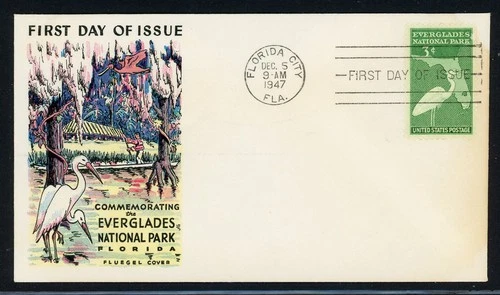 UNITED STATES FLUEGEL COVER LOT #49 1947 EVERGLADES National Park FDC $$$