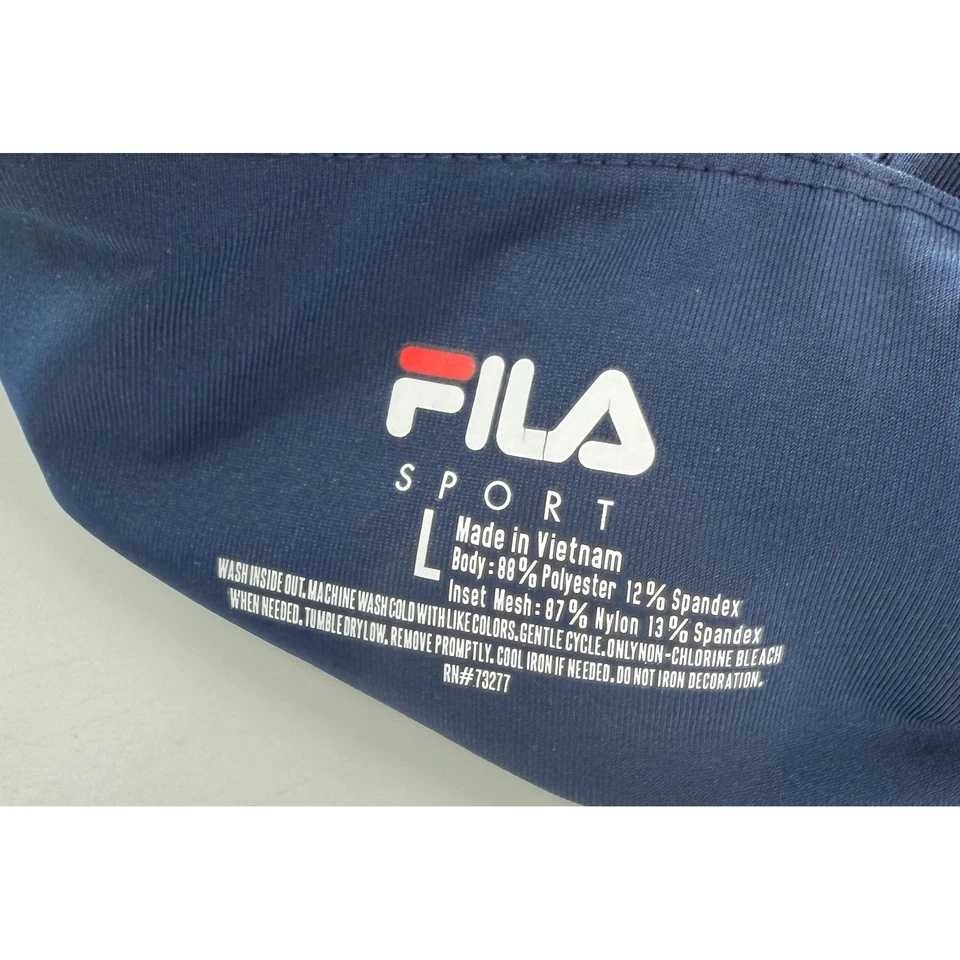 Fila Sport Womens Capri Leggings Blue Black Athletic Workout Activewear - Image 3 of 4