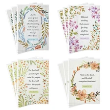 DaySpring Assorted Religious Sympathy Cards, Floral Wreaths (12 Cards with Envel