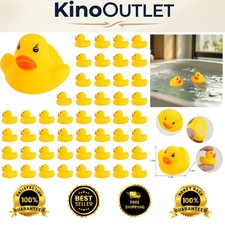 Squeaky Mini Rubber Ducks - 50-Piece Bath Time Fun for Kids Parties