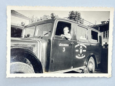 CAMION VIGILI DE FUOCO GERMANIA OPEL BLIZ VECCHIA FOTOGRAFIA OLD PHOTOGRAPH 1951