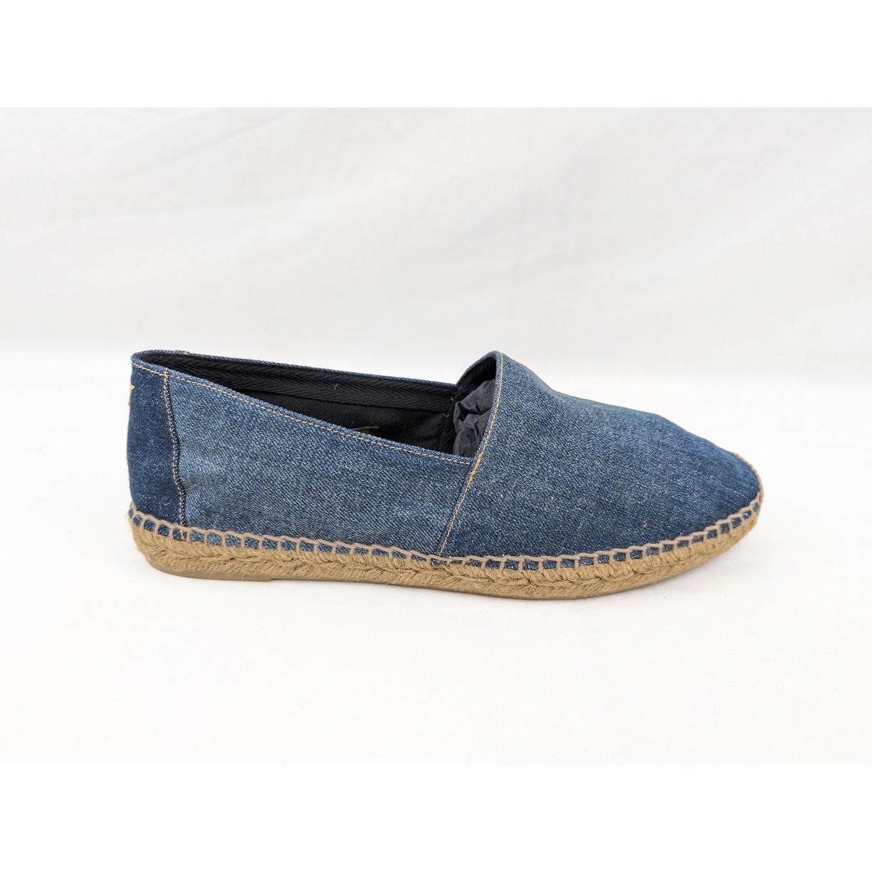 Saint Laurent Paris Perseo espadrillas in jeans blu intenso nuove con etichette 44
