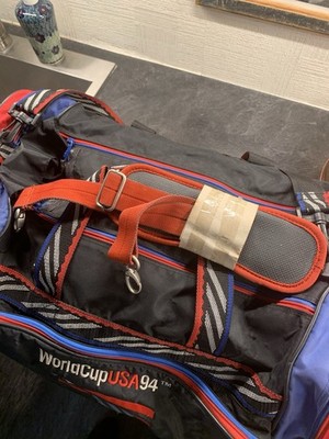 World Cup USA 1994 Duffle Bag Black Blue Red Embroidered Soccer