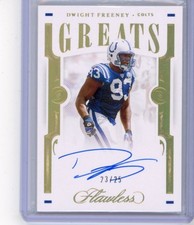 Dwight Freeney Greats On-Card Auto /25: 2021 Panini Flawless Football. HOF DE!🔥