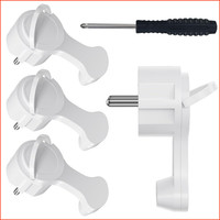 Schuko Winkelstecker Flach 250V 16A 4 StüCk Mit Klappgriff FüR Kabel Bis 3X1,5