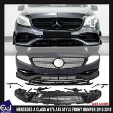FOR MERCEDES A CLASS W176 A45 STYLE FULL FRONT BUMPER AERO GRILL BODYKIT 2012-18