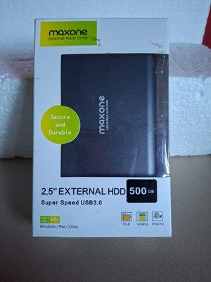Maxone 500Gb Ultra Slim Portable External Hard Drive Hdd Usb 3.0 Compa Personal