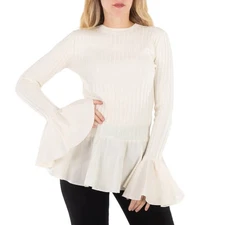 JW Anderson Contrast Woven Hem Knit Top