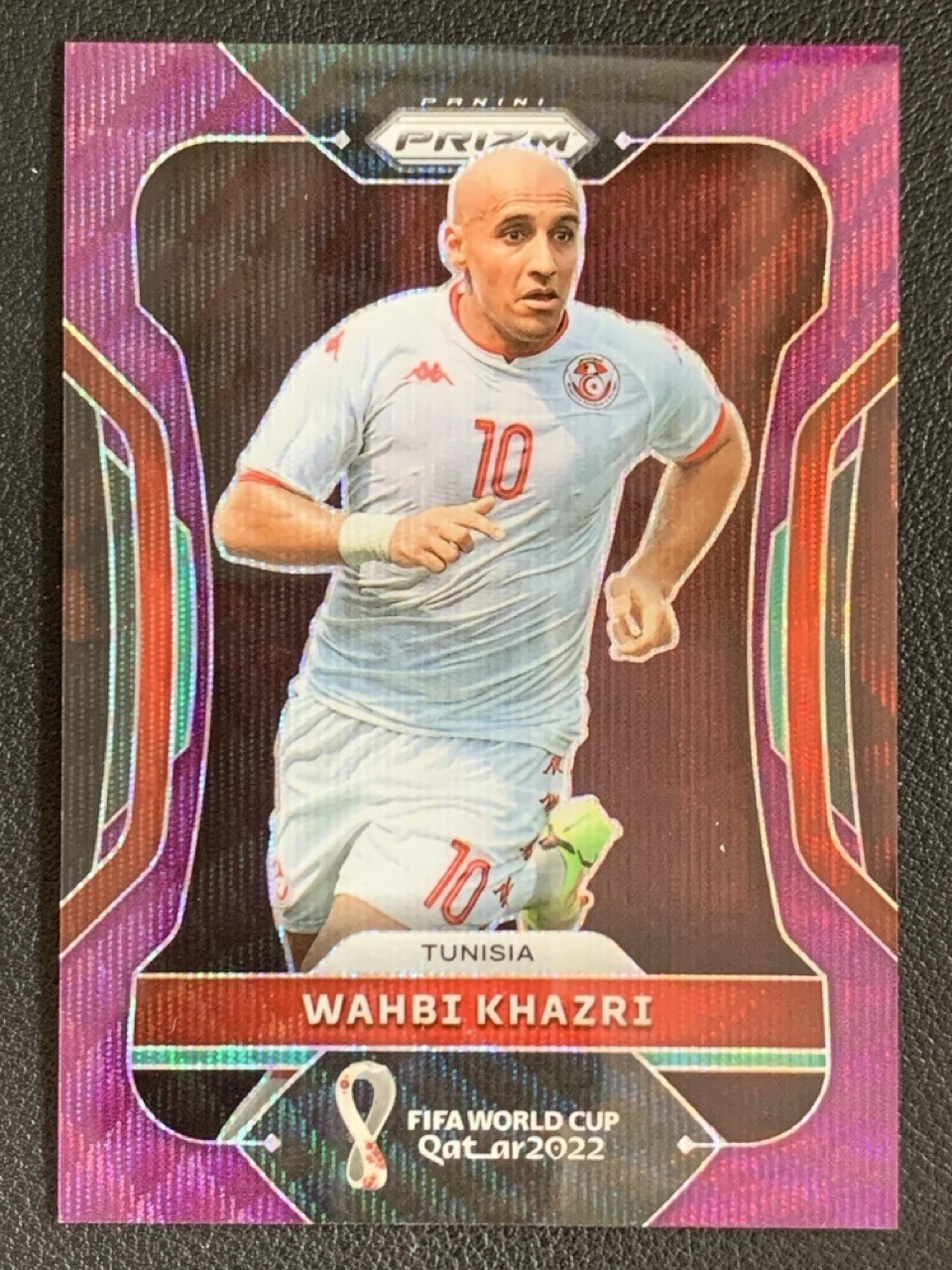 Wahbi Khazri 2022 Panini Prizm FIFA World Cup Qatar Prizms Purple Wave /99 #197