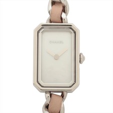 Chanel Première Lock H4312 SS SS & Leather QZ white shell dial