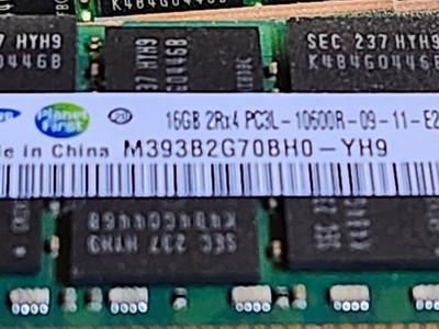 Samsung 16GB DDR3 1333MHz PC3-10600 ECC RDIMM Server Memory RAM M393B2G70BH0-YH9