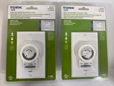 LOT OF 2 Tork 120V 24 HOUR 20 AMP in Wall Time Switch 701B