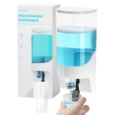 Mouthwash Dispenser for Bathroom, Plastic Mouthwash Dispenser Wall Mounted, 3...