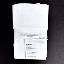 2X Pottery Barn Classic 400-Thread-Count Standard Pillowcases 20" x 26" White