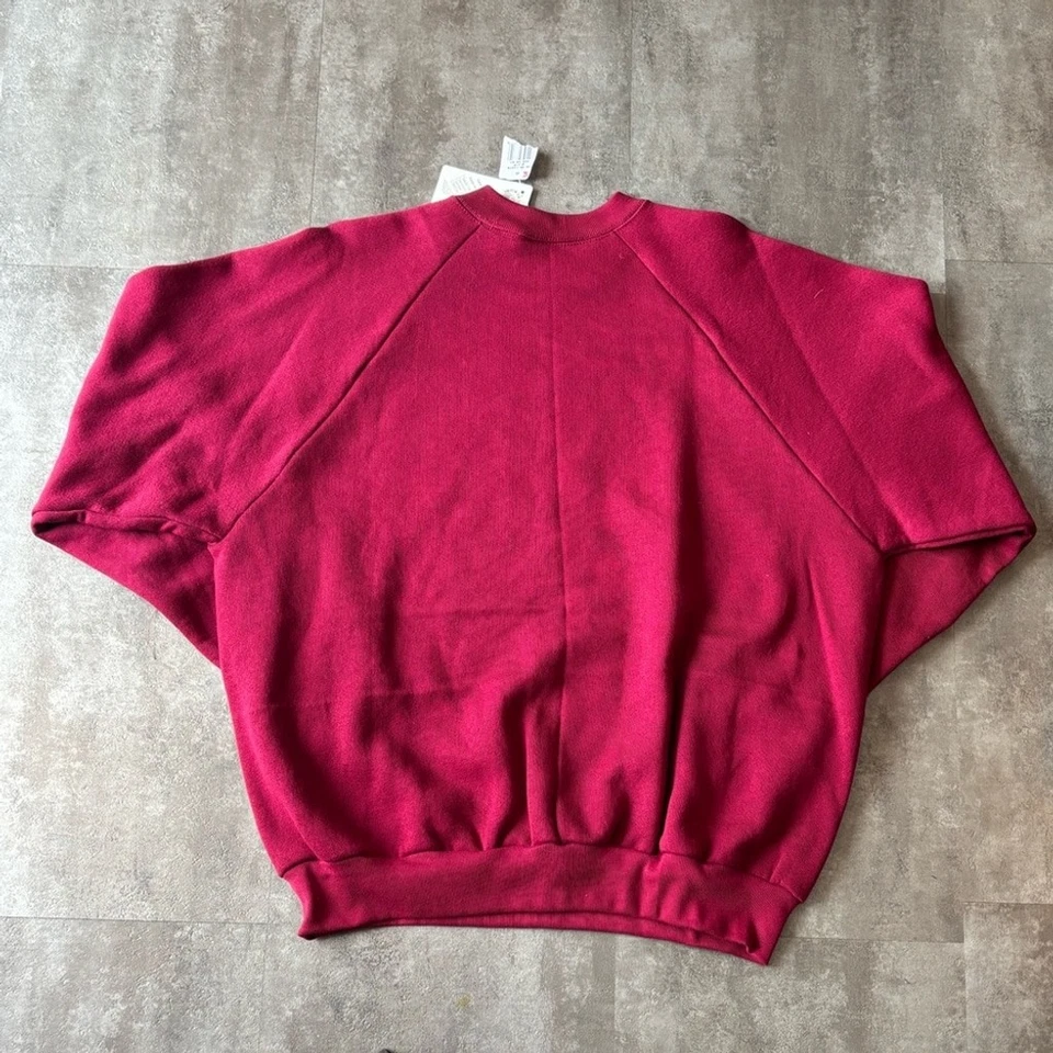 Suéter Vintage Fruit of the Loom Para Hombre XL Granate Foto 2 de 4