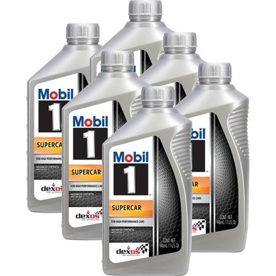 Mobil 1 127372 Supercar Synthetic Motor Oil, 5W-50, Case/6