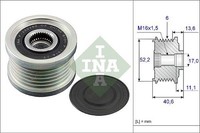 Ina Generatorfreilauf 535 0044 10 FüR Nissan
