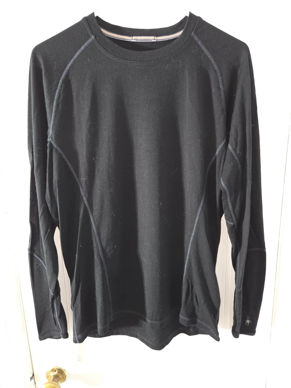 Smartwool Black Long Sleeve Crewneck Top Womens size Medium Wool Base Layer