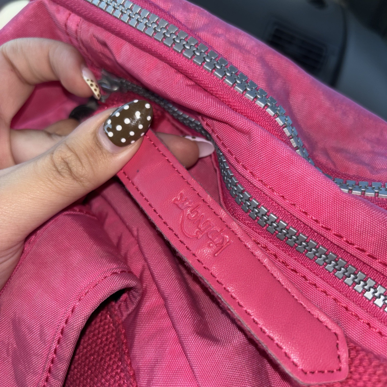 Pink Kipling Backpack With Keychains Multiple Poc… - image 4