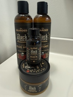 Live Bearded Complete Beard Care Bundle Black Gold Seasonal Scent Out of Stock