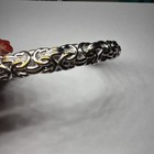 Milor 14kt White Gold Byzantine Bangle 9 Inch Bracelet Resin Italy 12.2grams — photo 2