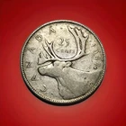 1947 ml Canada 🇨🇦 25c Silver Quarter George VI Nice Details Lightly Circulated