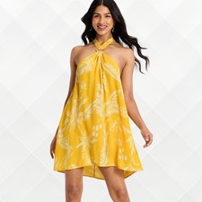 A New Day Women’s Mini Dress • Yellow • XS • NWT • Tie Back