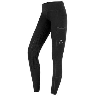 E.L.T Schwarz 38 Thermo-Reitleggings Damen Full-Grip Ella