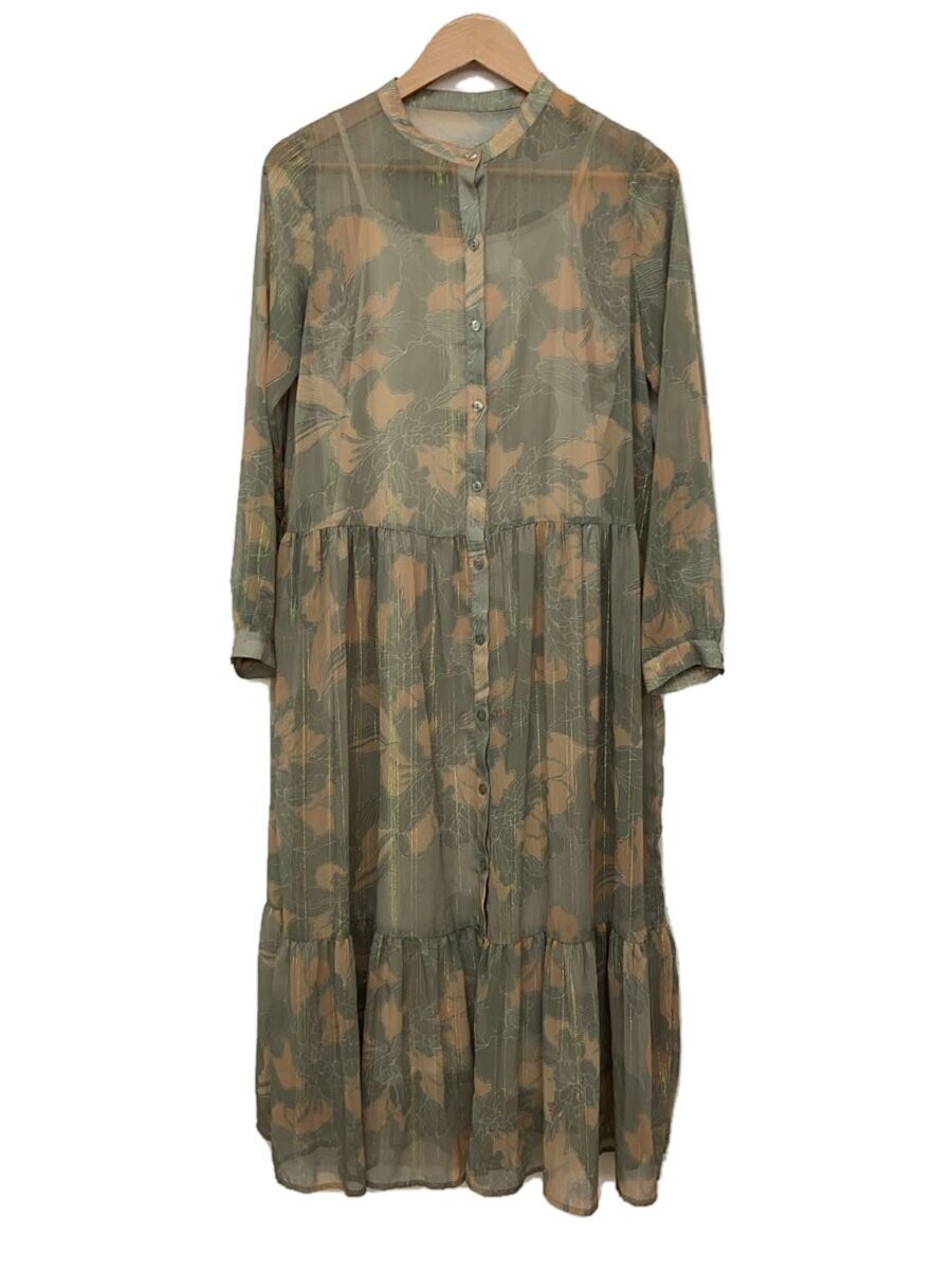 AMERI Long Sleeve Dress S Polyester Green 0211055… - image 1