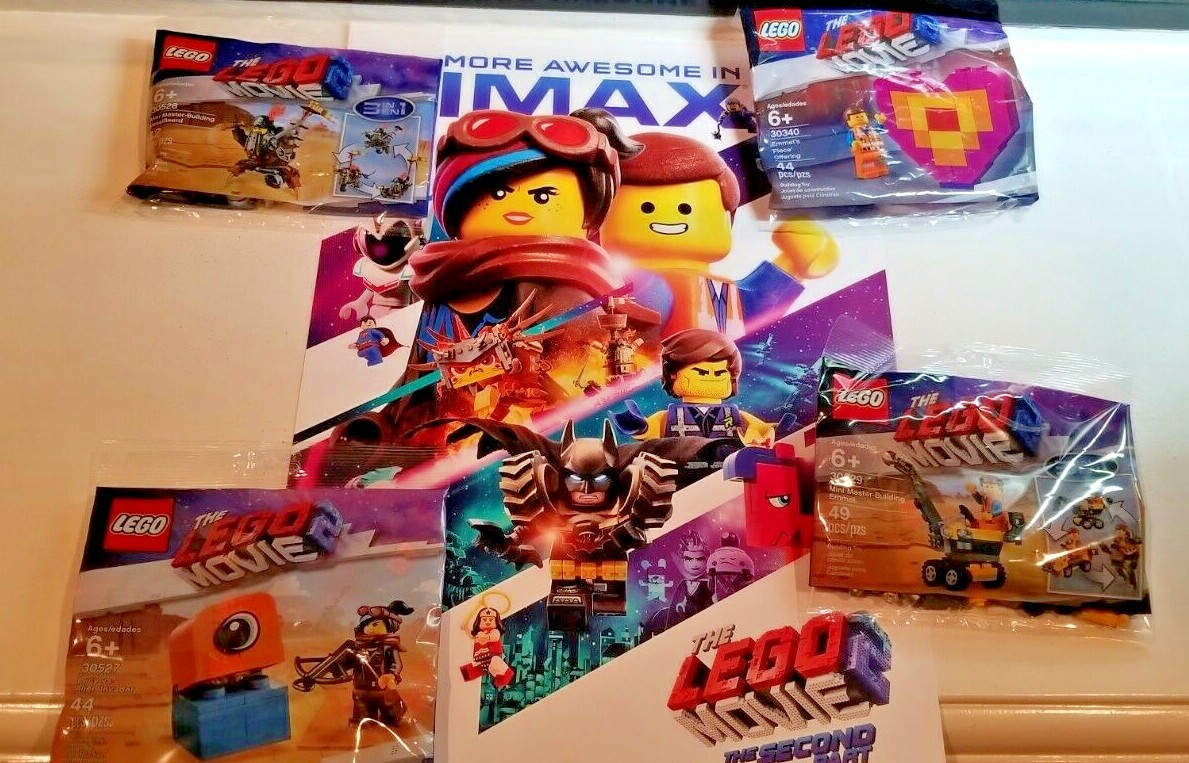 NEW Lego Movie 2 (4) Polybags Bundle w/IMAX Poster 30529/30528