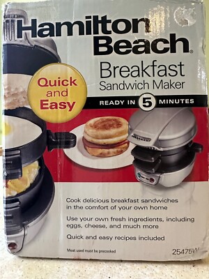 Hamilton Beach 25475 Breakfast Sandwich Maker - Silver