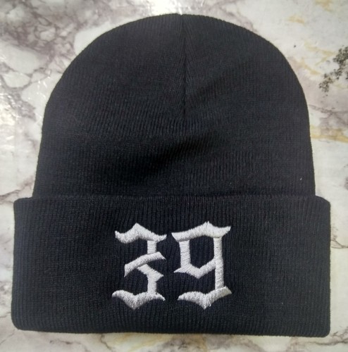 CUSTOM Embroidery Black Beanie Warm Skull Personalised Hat Folded / Unfolded Cap - Picture 11 of 16