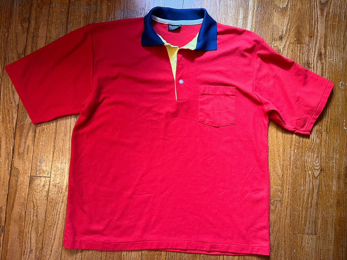 vintage color block polo