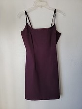 Maria Nero Blanco Y2k Mini Dress  Purple Spaghetti Strap Scuba Large Runs Small 