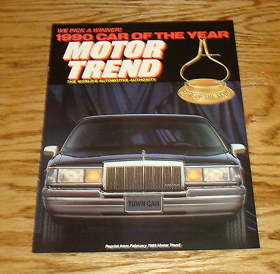Original 1990 Lincoln Exterior Colors Foldout Sales Brochure 90 Mark VII 