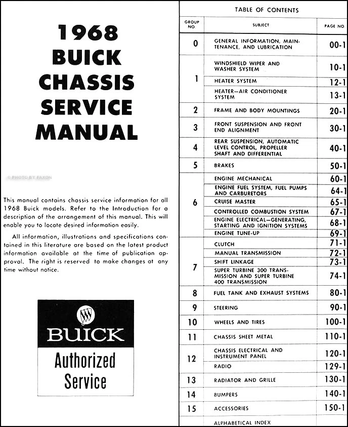 1968 Buick Originales Tienda Manual 68 Skylark GS Riviera Lesabre Electra Montés - Imagen 2 de 2