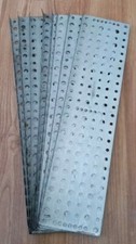 Gilbert Erector Set Part MN 12" Cadmium Plated Steel Base Plate Lot of 8