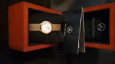 Gold Women's Tourneau watches with Mercedes-Benz emblem, wrist  size