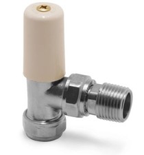 Pegler Terrier 367 Angled Lockshield Radiator Valve CP for 15mm Pipe 601038
