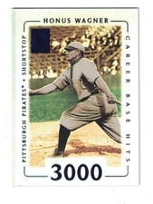 HONUS WAGNER 2002 TOPPS TRIBUTE CAREER BASE HITS 3000 BLUE #20 SERIAL #06/97