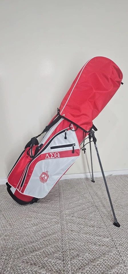 BOLSAS DE GOLF DELTA SIGMA THETA, BOLSA DE GOLF DST, BOLSA DE GOLF ROJA Y BLANCA Foto 2 de 4
