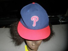 Youth Hat Cap Phillies emblem Navy Blue/Red New Era MLB 6 3/4 Hat 3 
