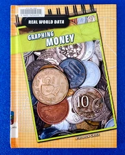 GRAPHING MONEY HARDCOVER REAL WORLD DATA CHILDREN'S PICTURE BOOK FREE SHIPPING